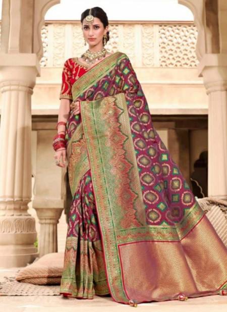 Purple Colour Rutba Vol 2 Krishna Gokul New Latest Designer Festive Wear Silk Saree Collection 13412